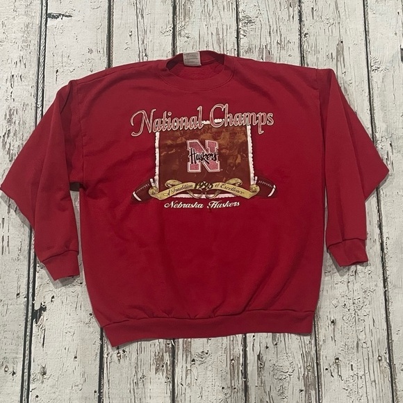 Vintage University of Nebraska Cornhuskers 1995 National Champions Sweatshirt - Picture 1 of 8
